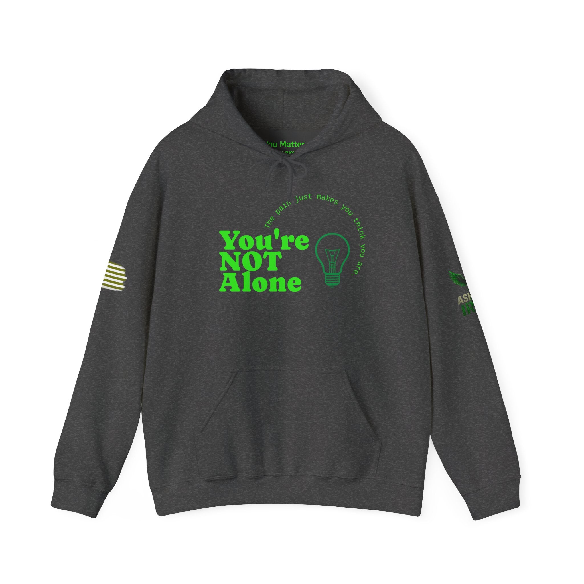 Zero Male Suicides Hoodie — Mental Health Awareness Green Ribbon Pullover