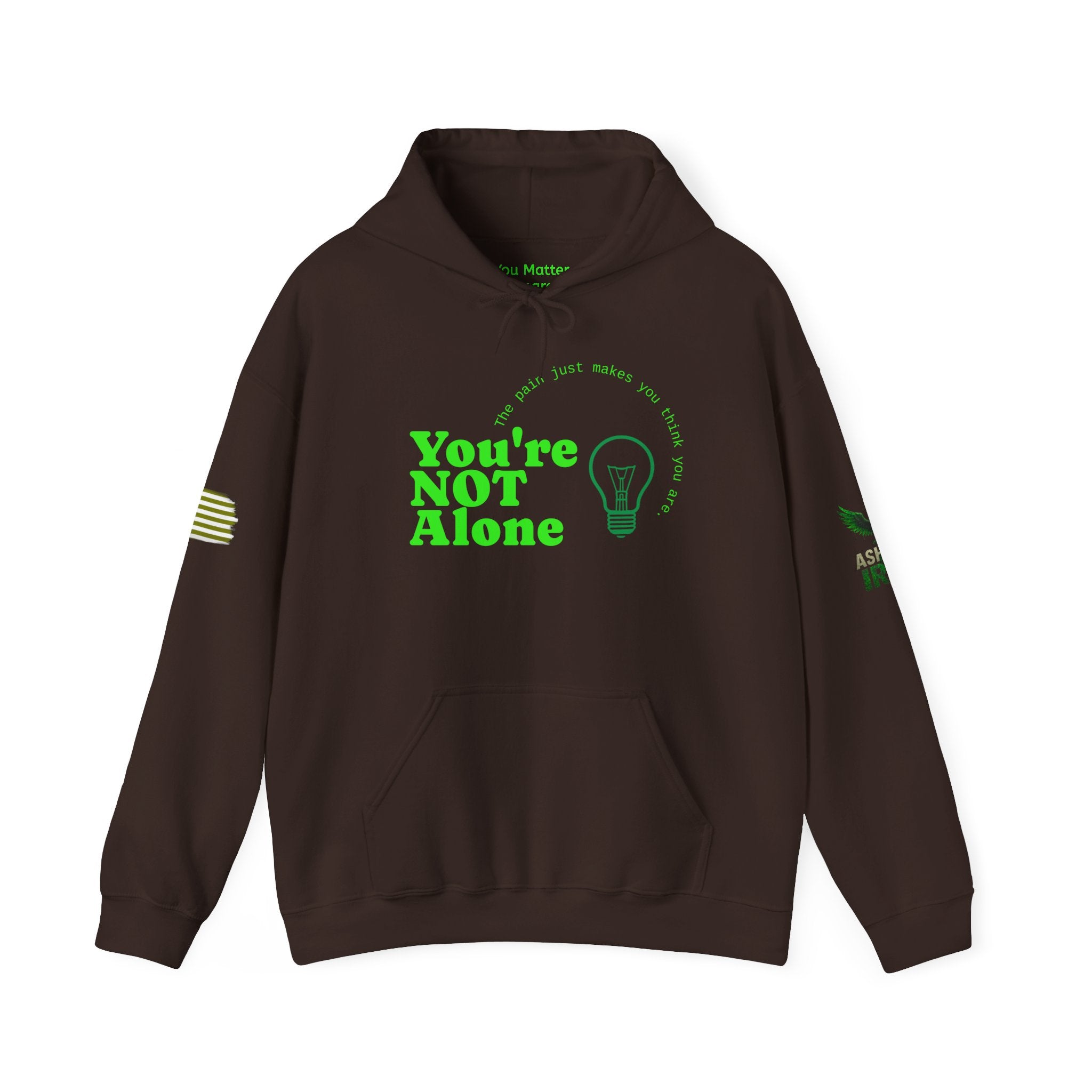 Zero Male Suicides Hoodie — Mental Health Awareness Green Ribbon Pullover